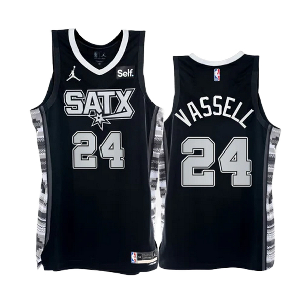 San Antonio Spurs Trikot Devin Vassell 24 Jordan 2022-23 Statement Edition Schwarz Swingman - Herren San Antonio Spurs Trikot Devin Vassell 24 Jordan 2022-23 Statement Edition Schwarz Swingman - Herren